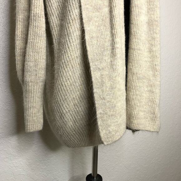 Rachel Parcell cream tan fuzzy soft open front shawl collar cardigan size XXS - Picture 3 of 12